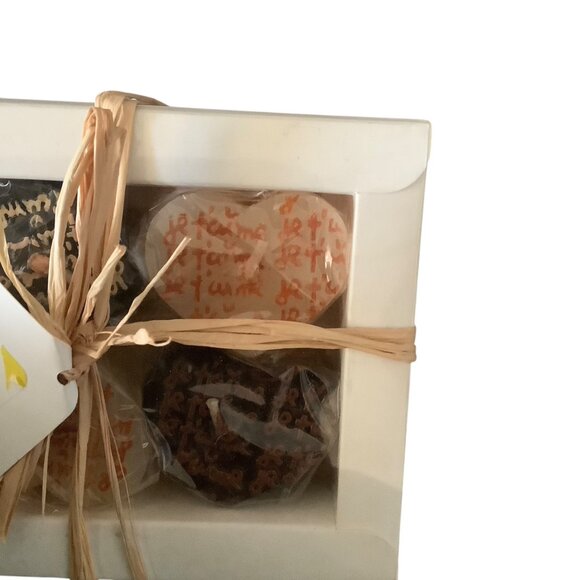 Vtg TAG 1997 Box Of Chocolate Scented Candles Gift Set of 4 Je t'aime French - Picture 2 of 6